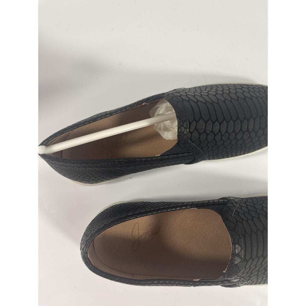 Joie Kidmore Shoes kidmore SZ 34 Black Embossed Slip On Sneakers Casual Comfort - Picture 7 of 9